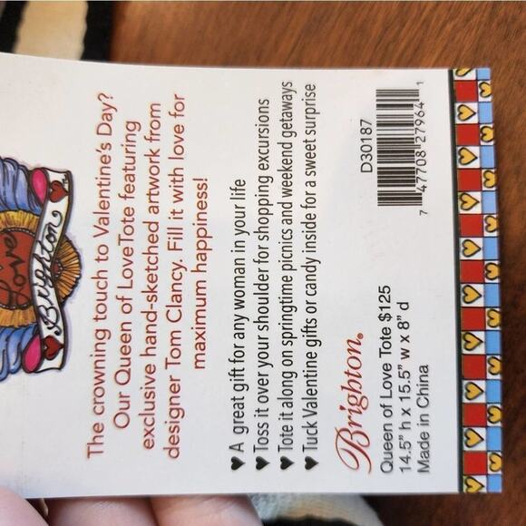Brighton x Tom Clancy Queen of‎ Love promo tote bag new!!! - Picture 14 of 14